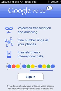 Sign in to Google Voice .